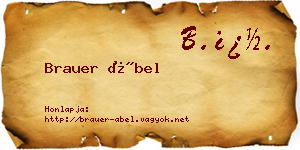 Brauer Ábel névjegykártya
