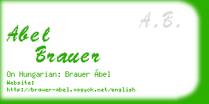 abel brauer business card